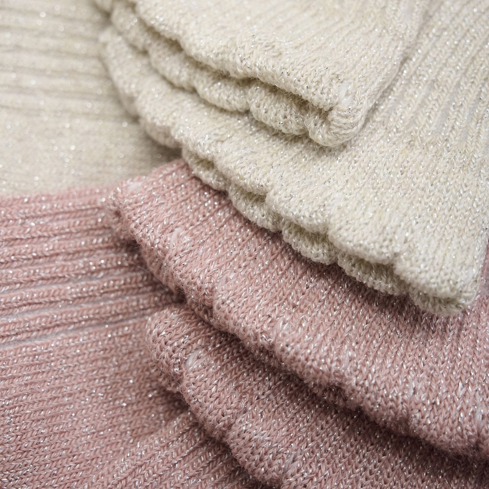 Minymo Sokken Met Glitter 2-pack - Ash Rose