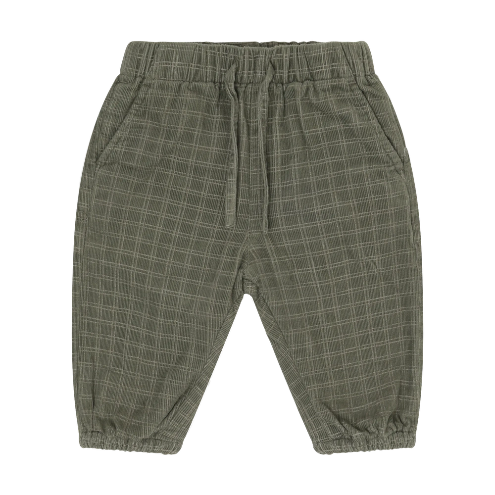 Minymo Ribfluwelen Broek Met Print En Voering - Beetle