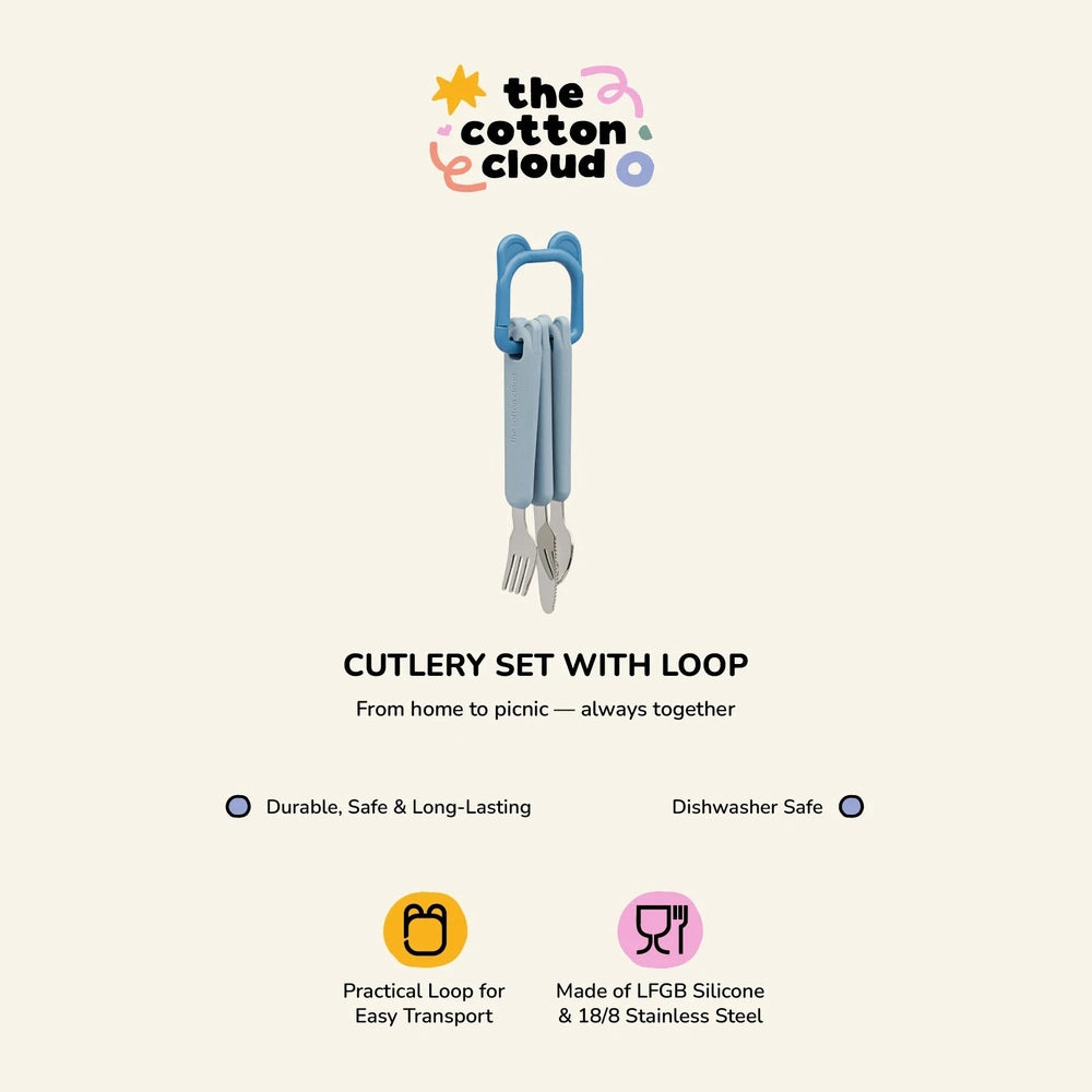 The Cotton Cloud Bestekset Met Lus - Roze