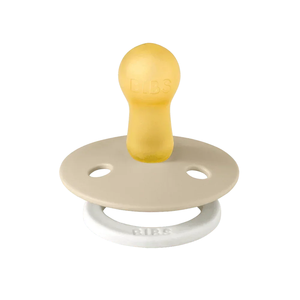 BIBS Fopspeen Rond GLOW 2-pack - Blush/Vanilla