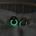 BIBS Fopspeen Rond GLOW 2-pack - Sage/Cloud