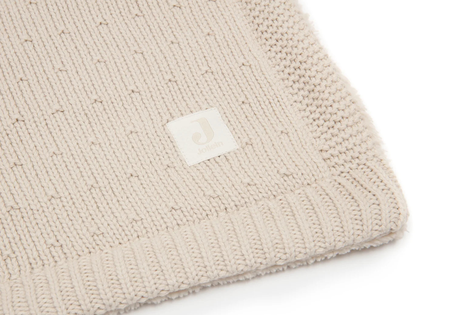 Jollein Deken Wiegdeken Sprinkle Knit/Fluffy 75x100 cm - Sand