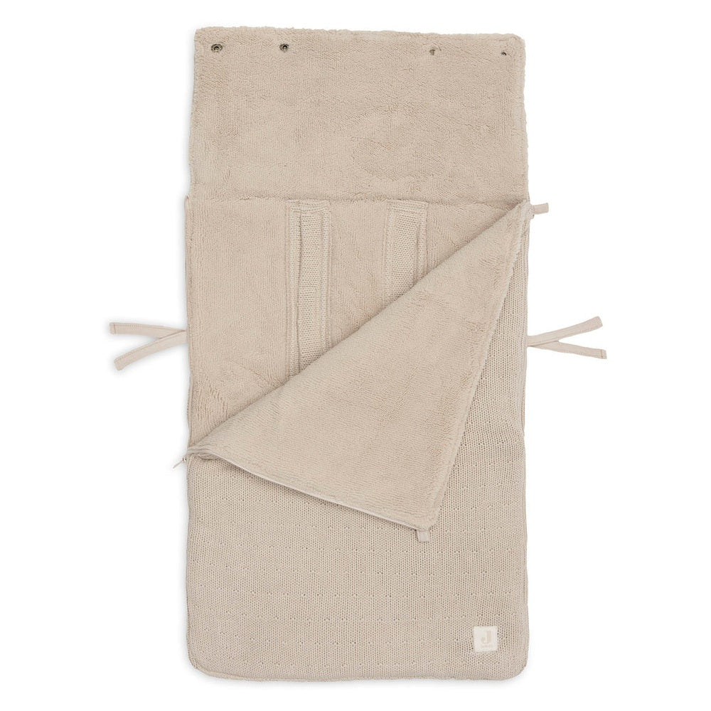 Jollein Voetenzak Groep 0+ 3/5 Puntsgordel Sprinkle Knit - Sand