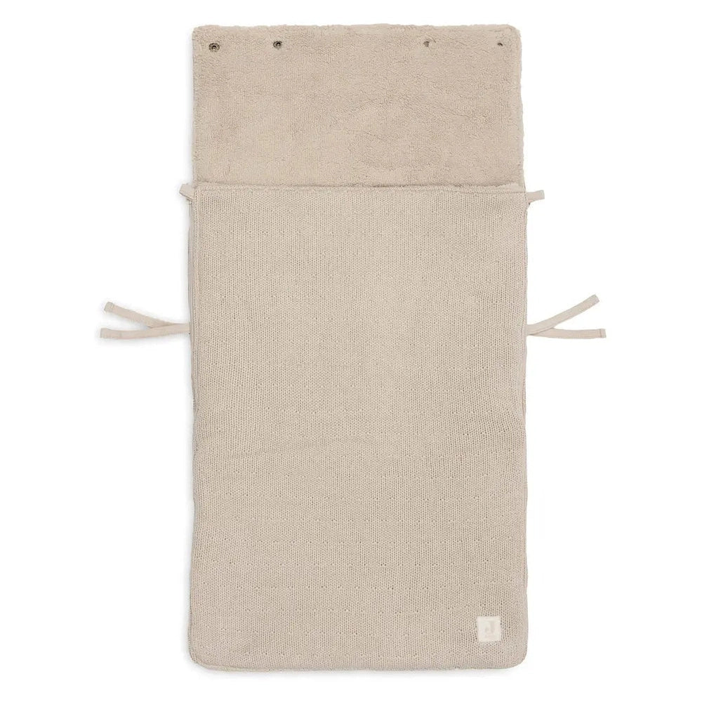 Jollein Voetenzak Groep 0+ 3/5 Puntsgordel Sprinkle Knit - Sand