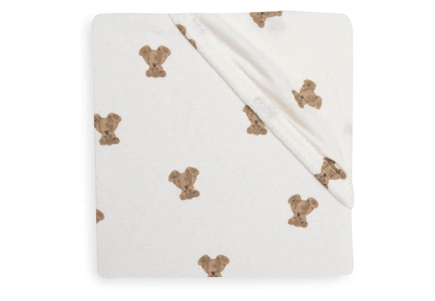 Jollein Hoeslaken Jersey 70/75x140/150 cm - Teddy Bear