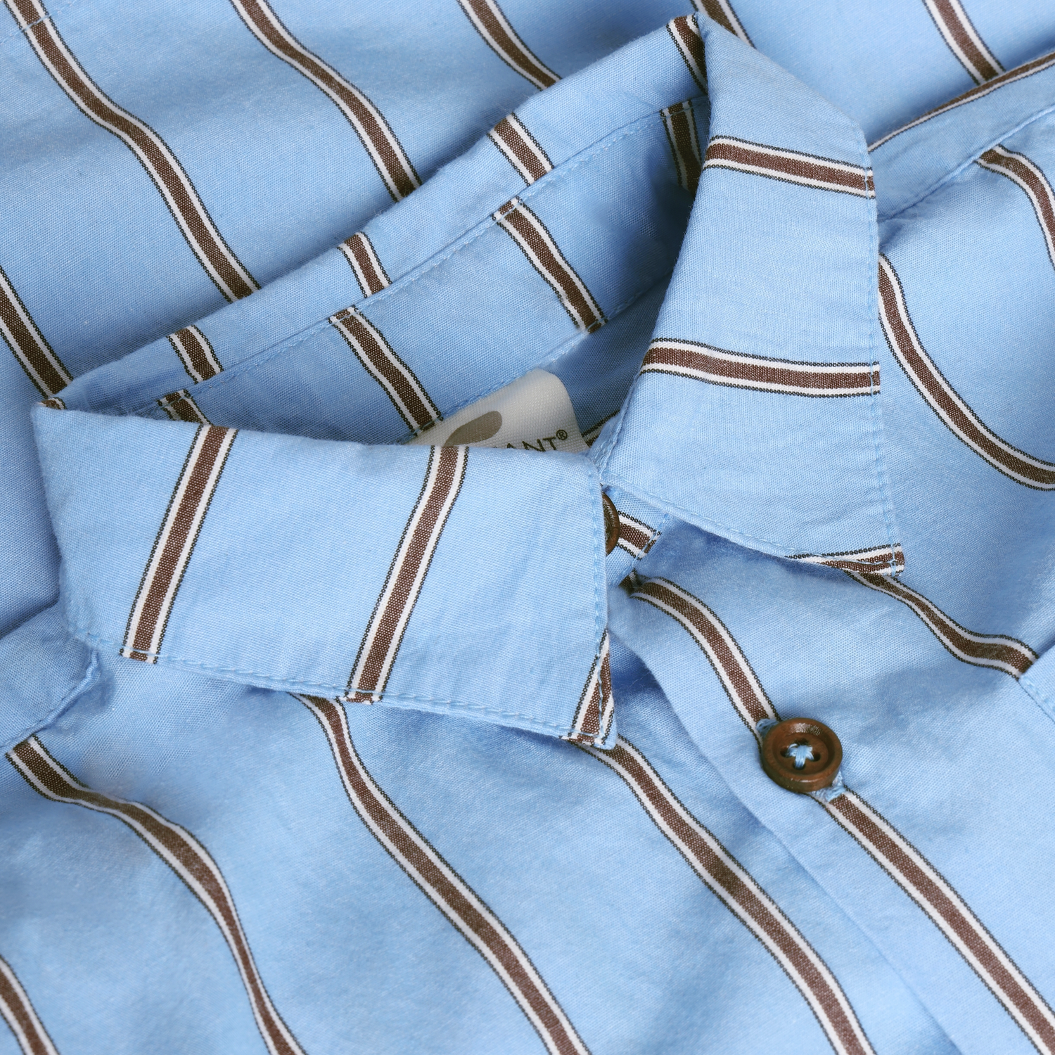 En Fant Gestreept Hemd Lange Mouwen - Bel Air Blue