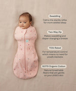 Ergopouch Cocoon Combi Slaapzak Baby + Inbakerslaapzak 0,2 Tog 3-6M - Daisies
