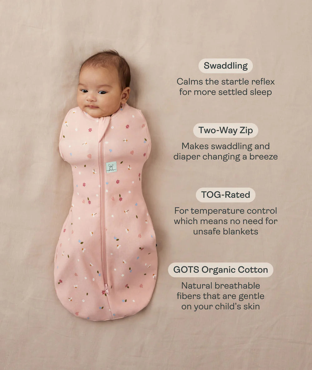 Ergopouch Cocoon Combi Slaapzak Baby + Inbakerslaapzak 0,2 Tog 3-6M - Daisies