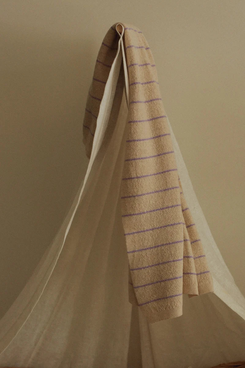 Hvid Blanket Harry Cream & Lilac