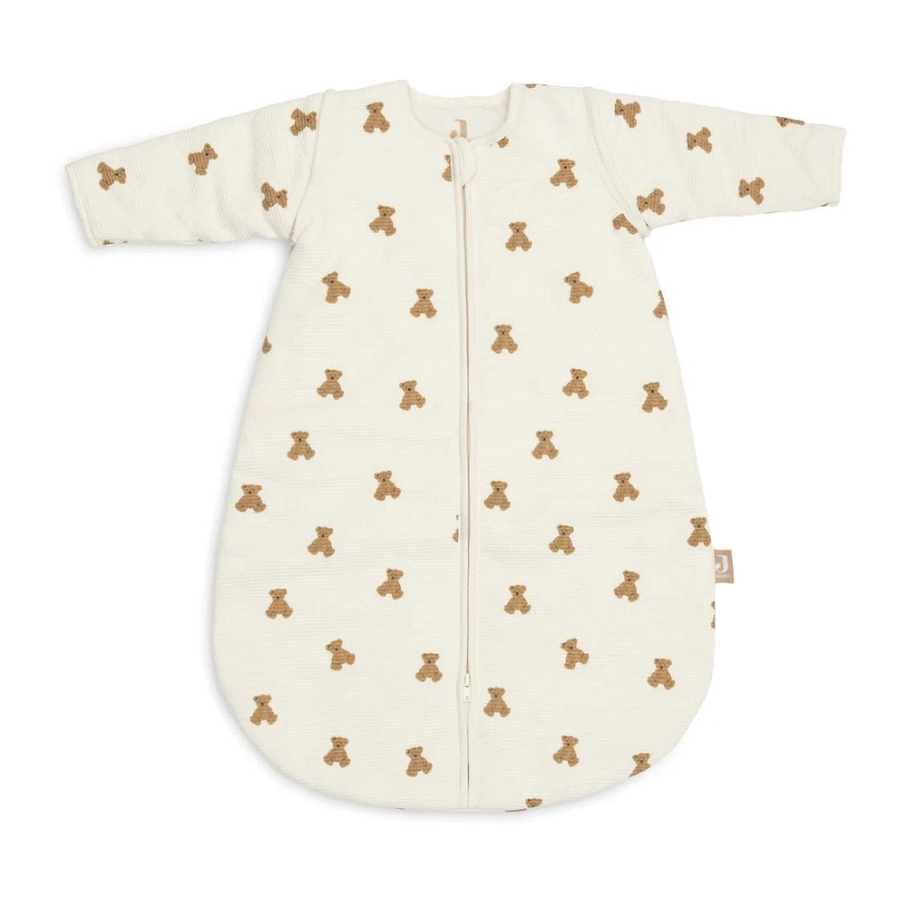 Jollein Slaapzak Met Afritsbare Mouw Rond 60cm - Mini Teddy Bear Little Waffle