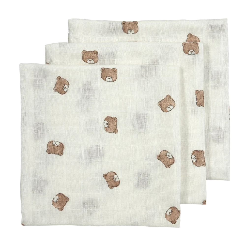 Meyco Hydrofieledoeken 70x70cm 3-pack - Bear Multicolor