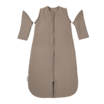 Meyco - Studio Slaapzak - Gevoerd - Afritsbare Mouw - Classic Dark Taupe - 90cm