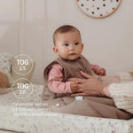 Meyco - Studio Slaapzak - Gevoerd - Afritsbare Mouw - Classic Dark Taupe - 90cm