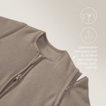 Meyco - Studio Slaapzak - Gevoerd - Afritsbare Mouw - Classic Dark Taupe - 90cm