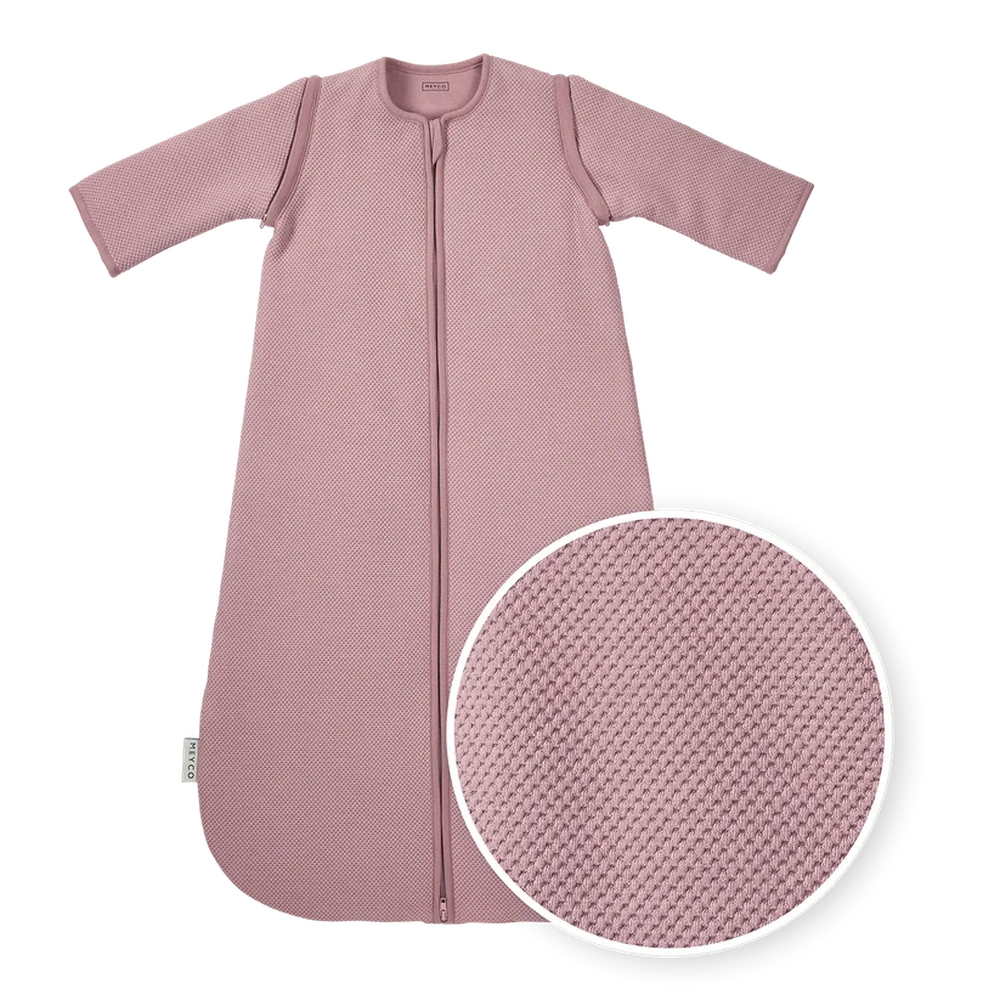 Meyco - Studio Slaapzak - Gevoerd - Afritsbare Mouw - Classic Purple Pink - 90cm