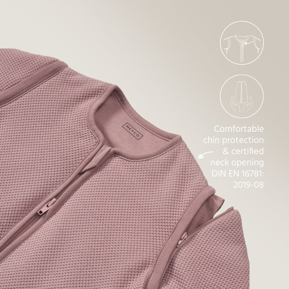 Meyco - Studio Slaapzak - Gevoerd - Afritsbare Mouw - Classic Purple Pink - 90cm