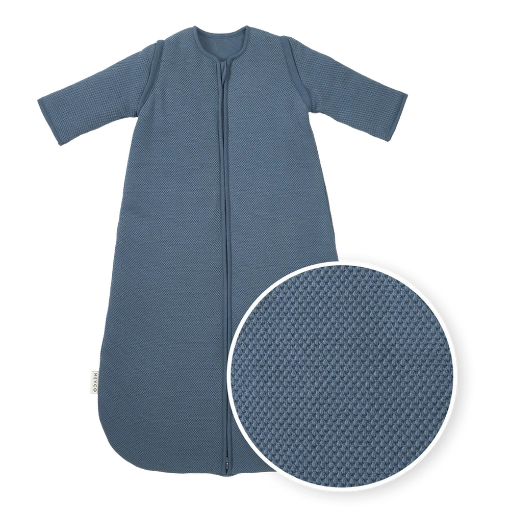 Meyco - Studio Slaapzak - Gevoerd - Afritsbare Mouw - Classic Indigo - 90cm