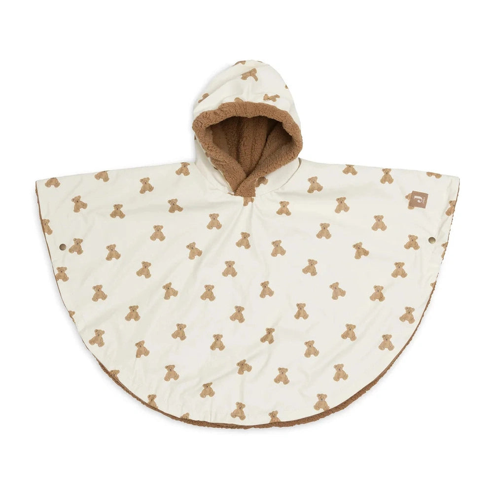 Poncho d’extérieur Jollein déperlant - Mini ours en peluche/polaire teddy