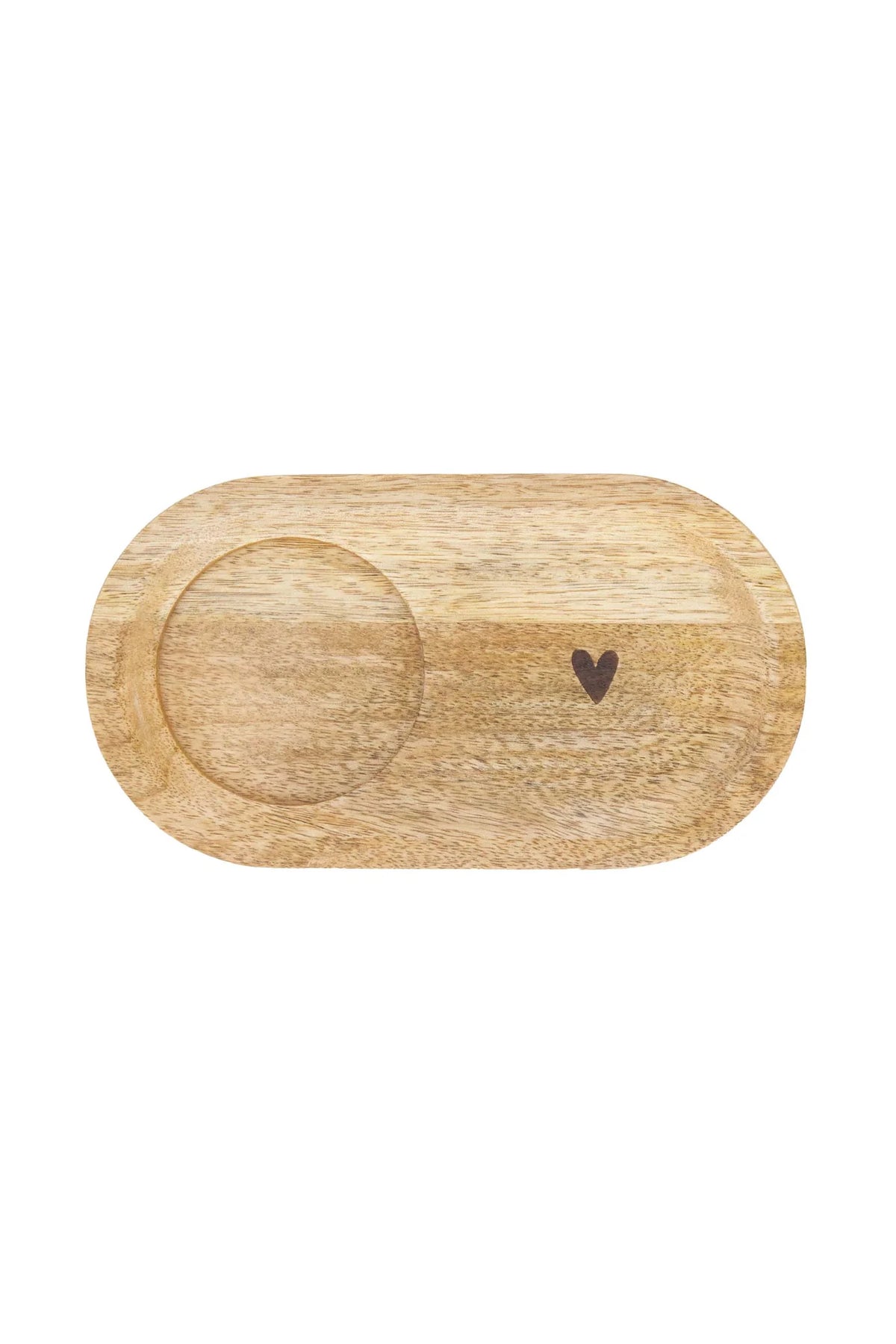 Zusss Serveerplankje Hout Hartje - Naturel