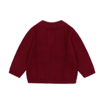 Fixoni Infant Cardigan Knit - Tibetan Red