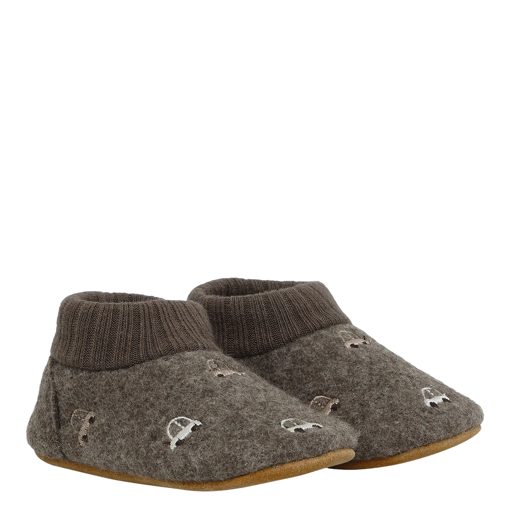 En Fant Chaussons brodés - Marron