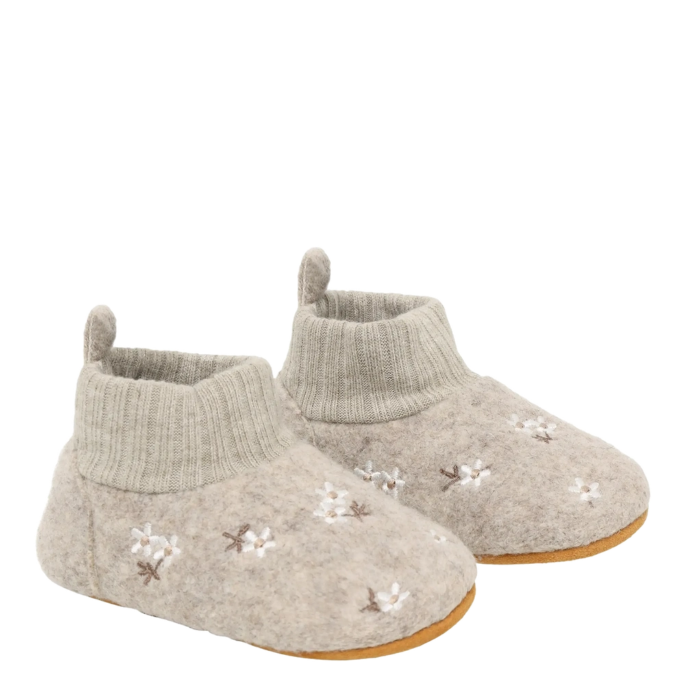 Chaussons brodés En Fant - Gris