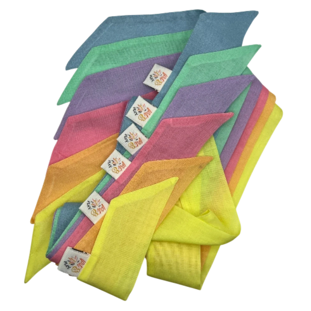 Rubans de jeu en coton Pit&Play, lot de 6 - couleurs pastel