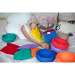 Pit&Play Sensorische Regenboog Pittenzakjes + Gratis Speeldoek Katoen Medium Fade Rainbow