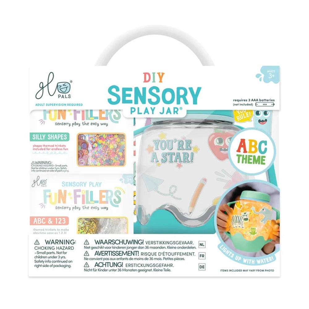 Glo Pals DIY Sensory Speelbeker ABC Thema - Blauw