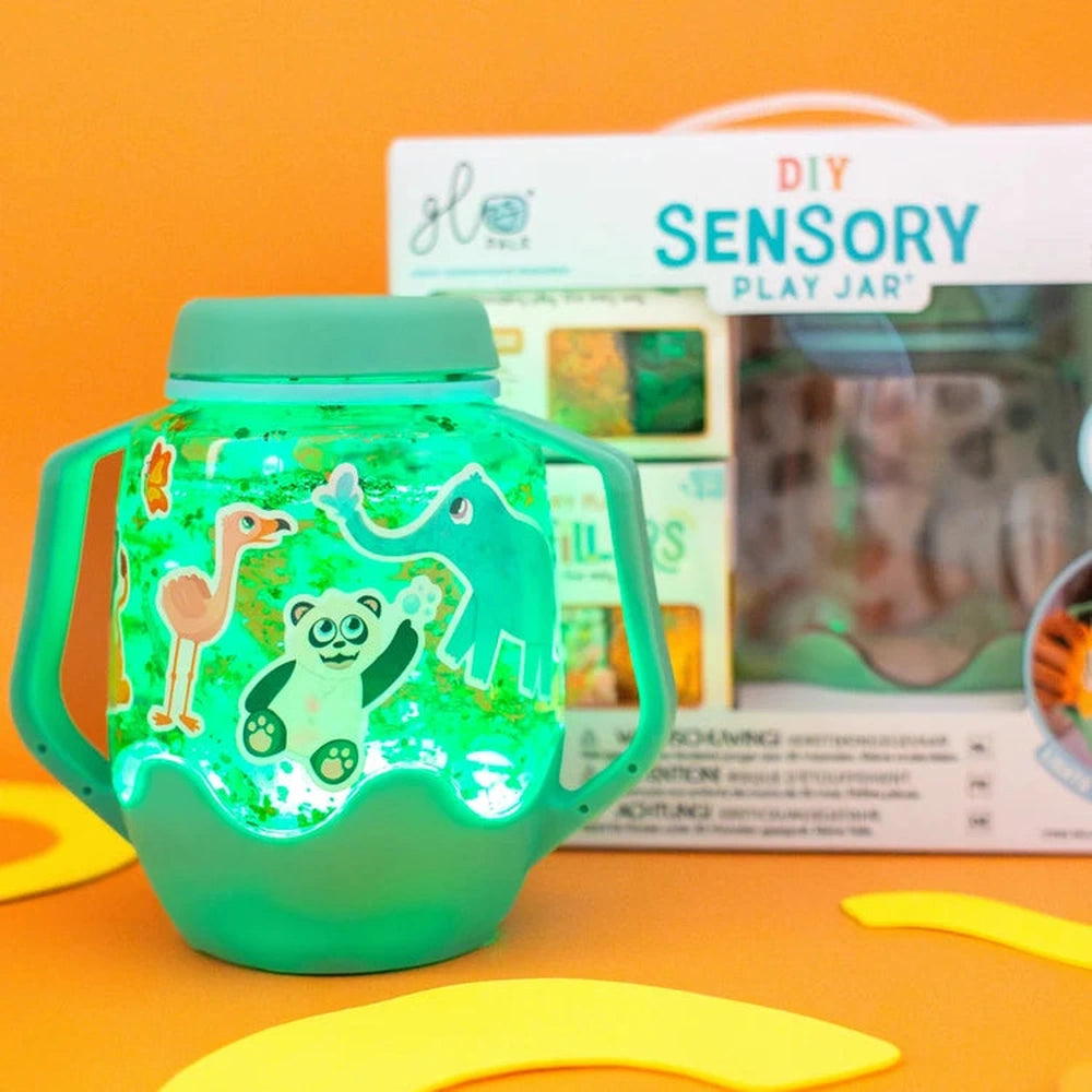 Glo Pals gobelet sensoriel DIY thème zoo - vert