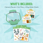 Glo Pals gobelet sensoriel DIY thème zoo - vert