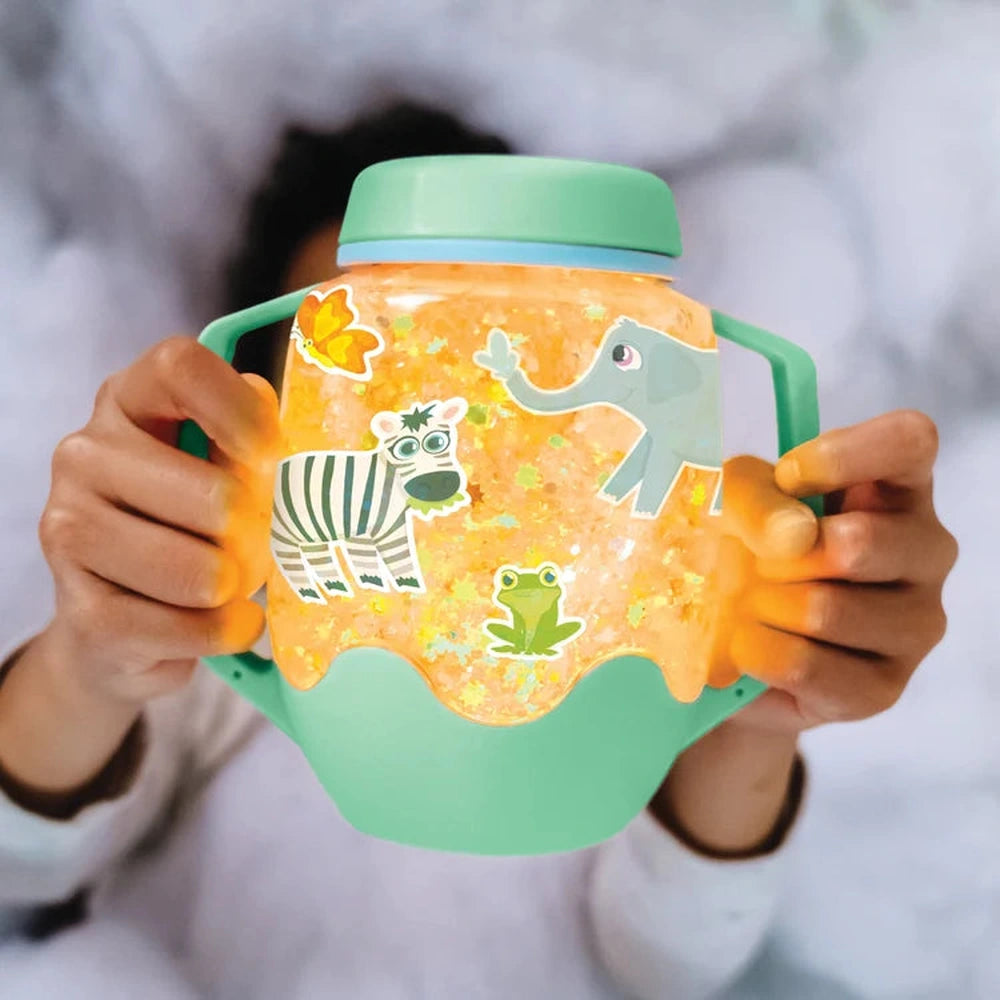 Glo Pals gobelet sensoriel DIY thème zoo - vert