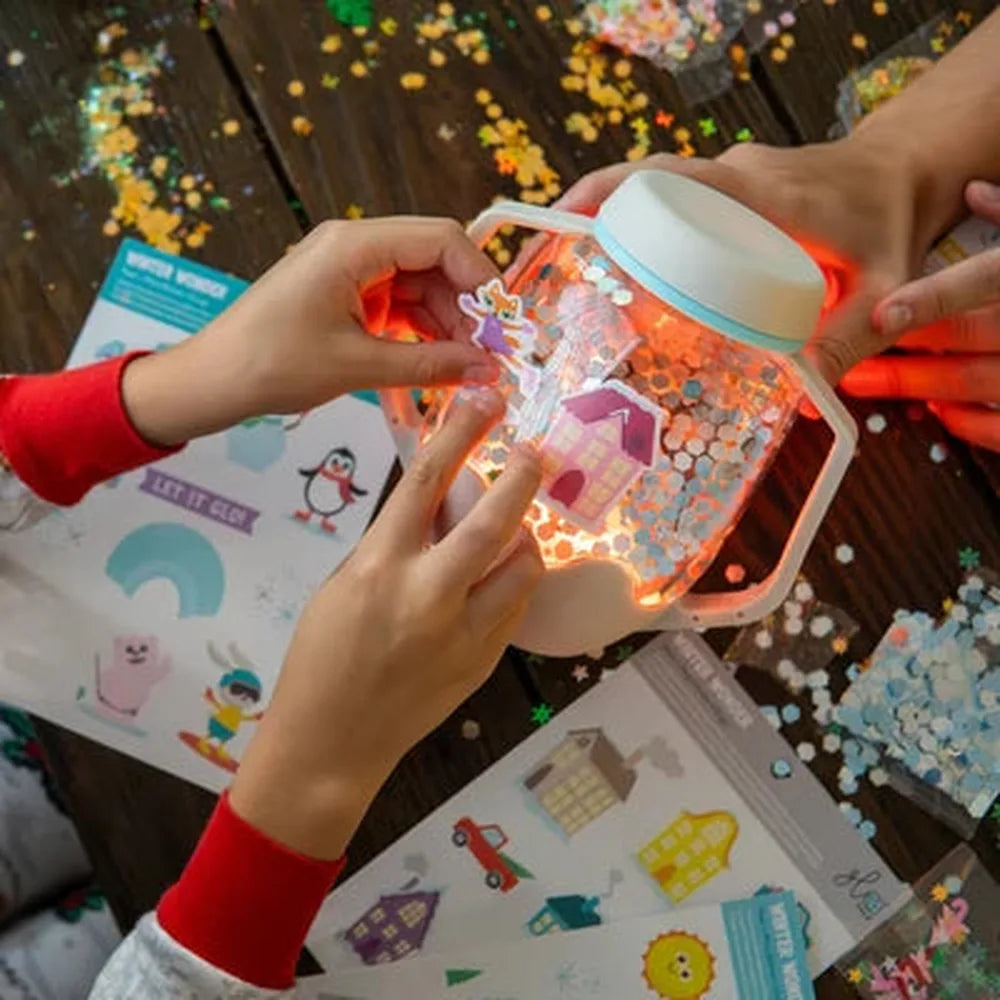 Glo Pals gobelet sensoriel DIY - boule à neige
