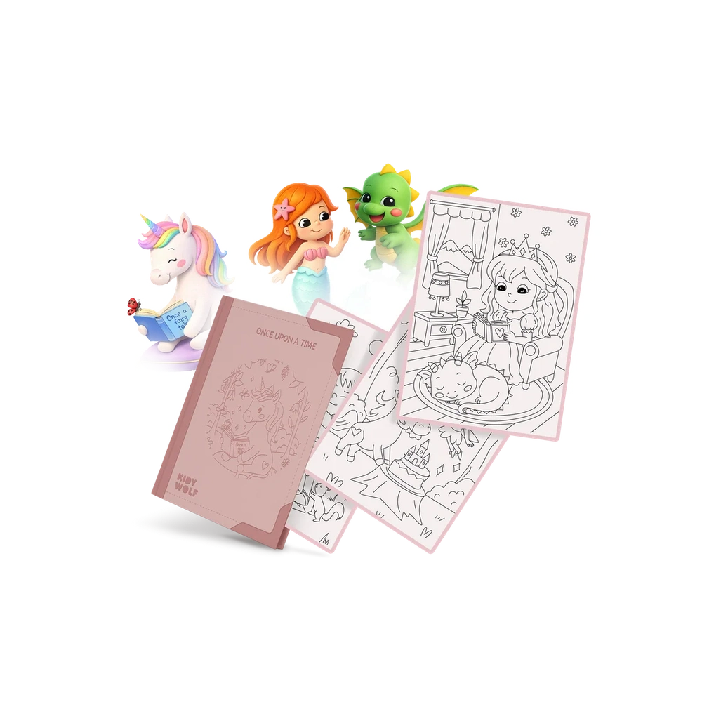 Kidywolf Refill KidydrawPad 30 Overtrektekeningen - Once Upon A Time