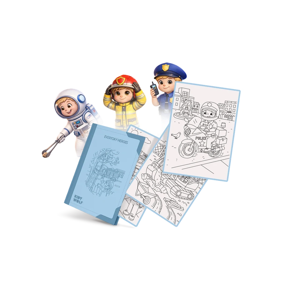 Kidywolf Refill KidydrawPad 30 Overtrektekeningen - Everyday Heroes