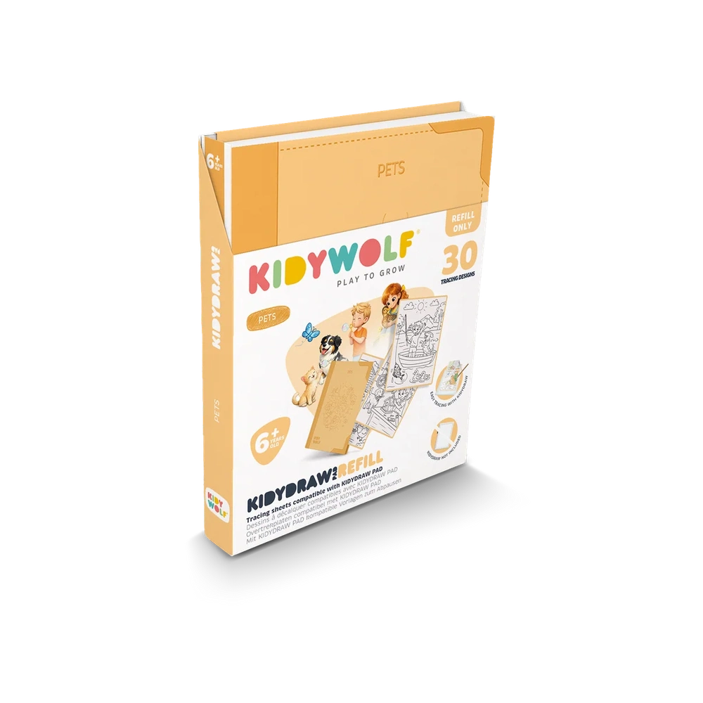 Kidywolf Refill KidydrawPad 30 Overtrektekeningen - Huisdieren