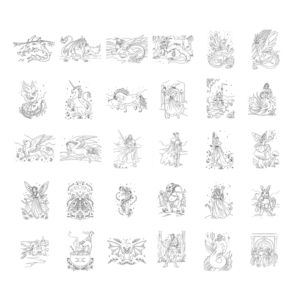 Kidywolf Refill KidydrawPad 30 Overtrektekeningen - Once Upon A Time