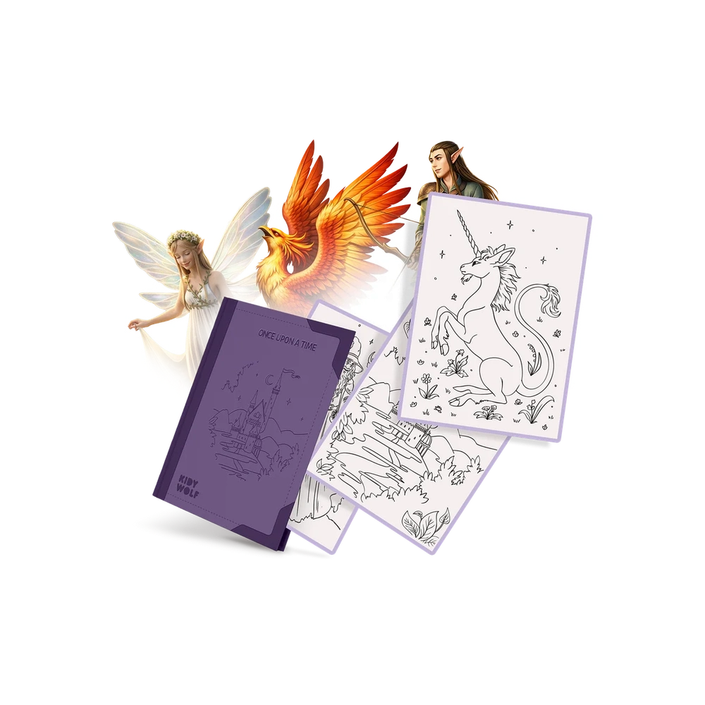 Kidywolf Refill KidydrawPad 30 Overtrektekeningen - Once Upon A Time