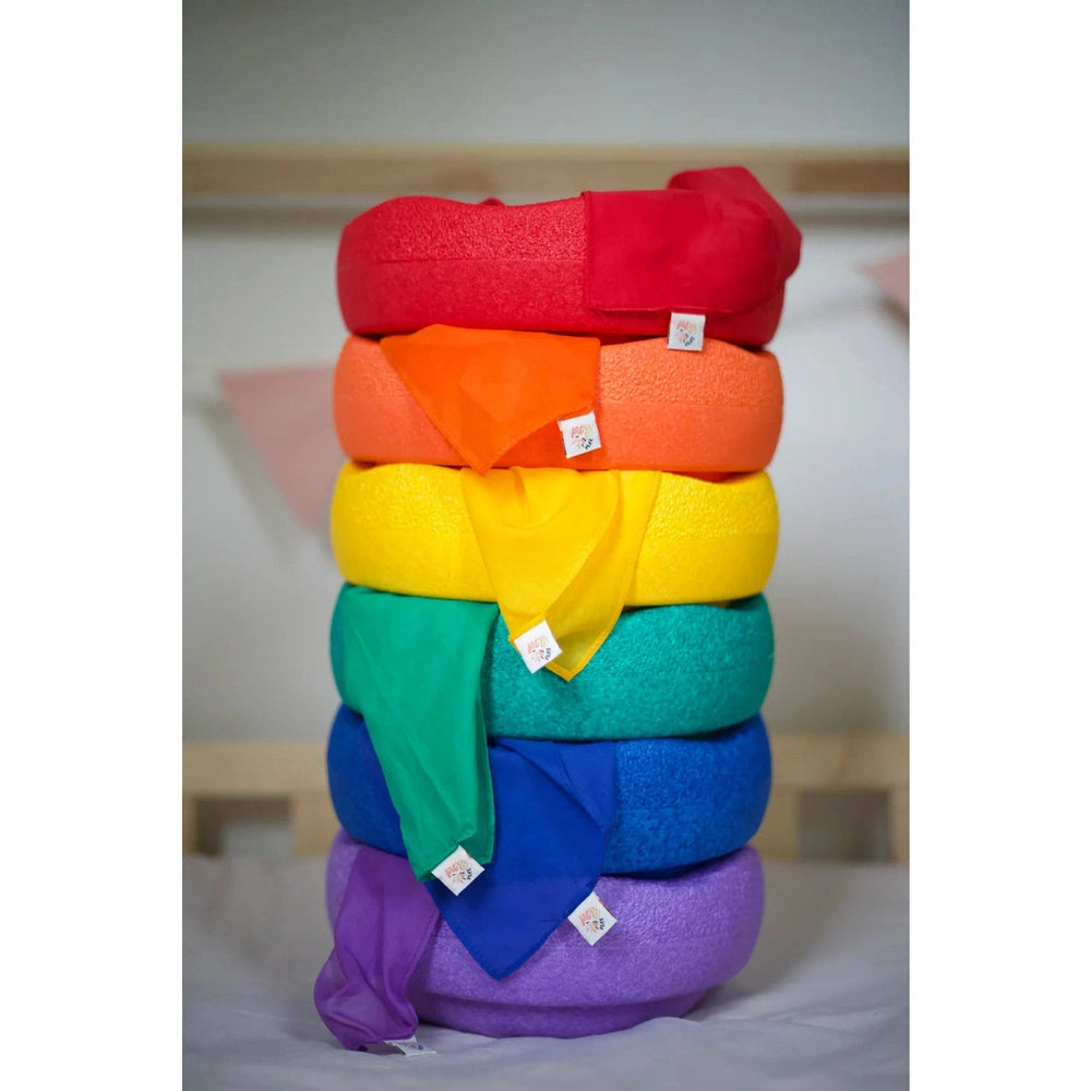 Pit&Play Katoenen Speeldoeken Set - Regenboog