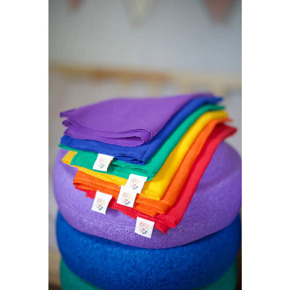 Pit&Play Katoenen Speeldoek 75x75cm Large - Regenboog
