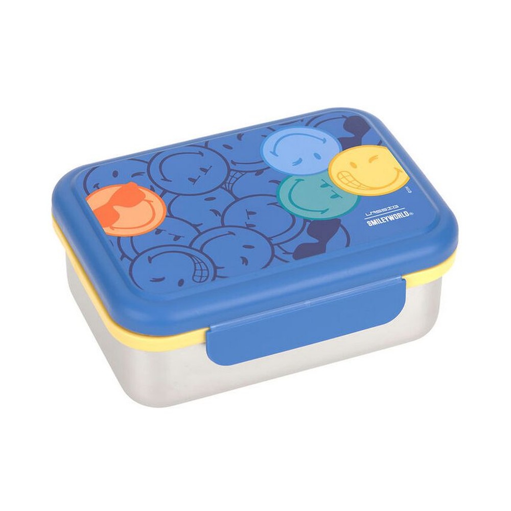 Lässig Lunchbox Stainless Steel SmileyWorld - Electric Blue