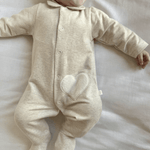 Living Nature - Babypakje Aline - Ecru Hartje