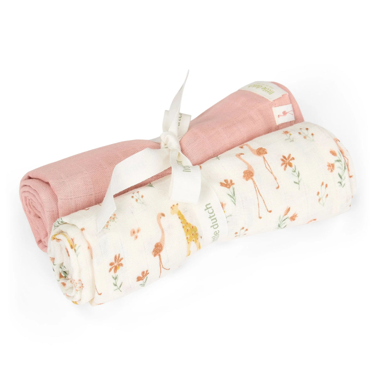 Little Dutch Swaddle 70x70 cm 2 Stuks - Blooming Safari