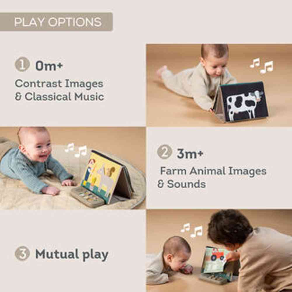 Taf Toys Easier Development - Farm Musical Tummy Time Book