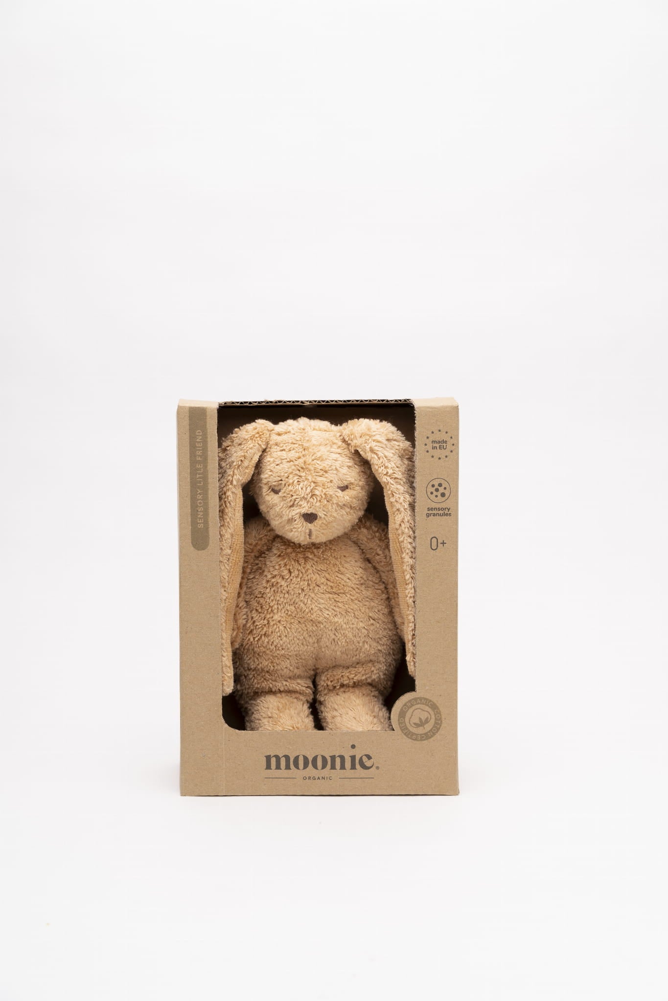 Moonie Sensorische Knuffel Little Bunny - Cappuccino