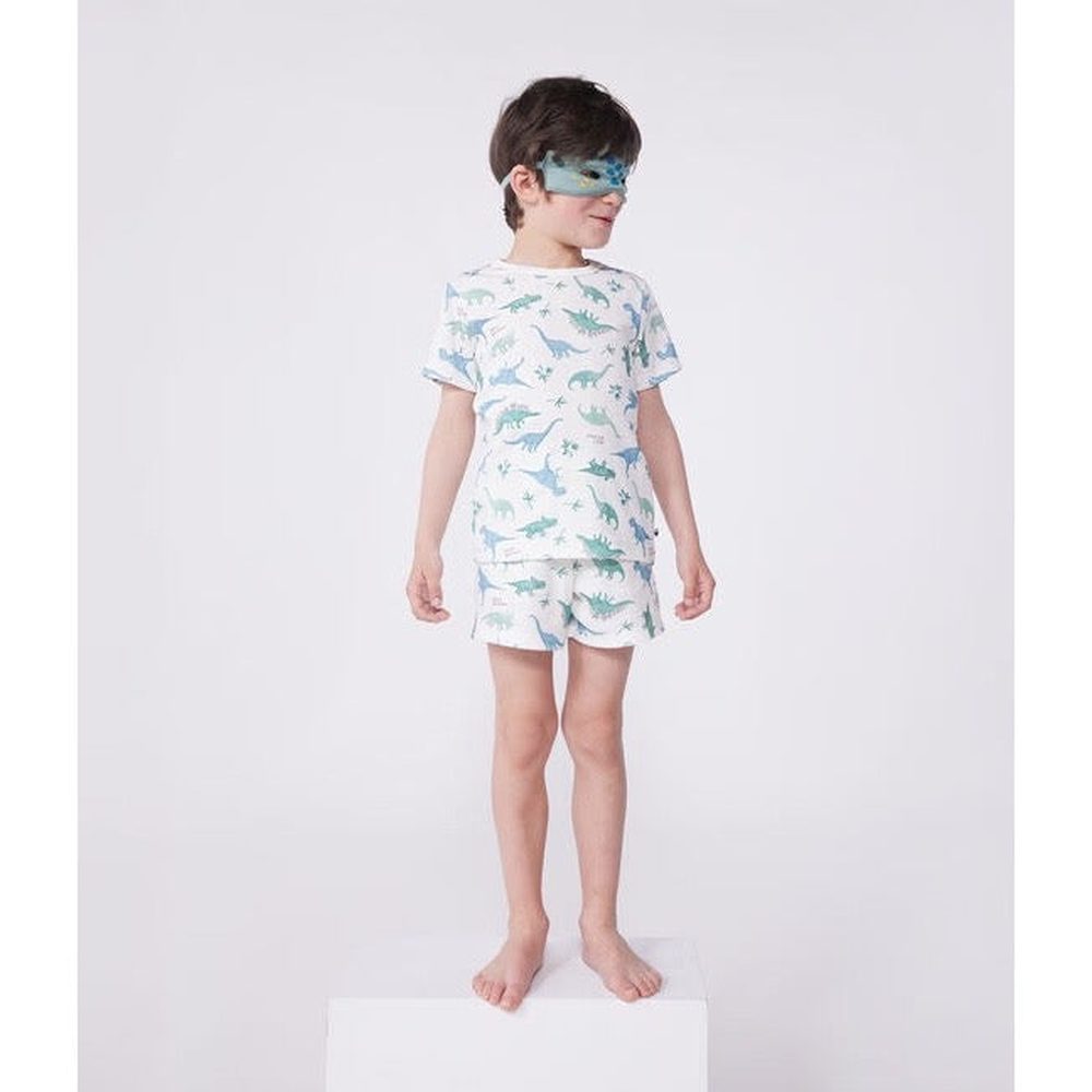 Petit Bateau Korte Katoenen Verkleedpyjama Met Dinosaurus Print Voor Kinderen