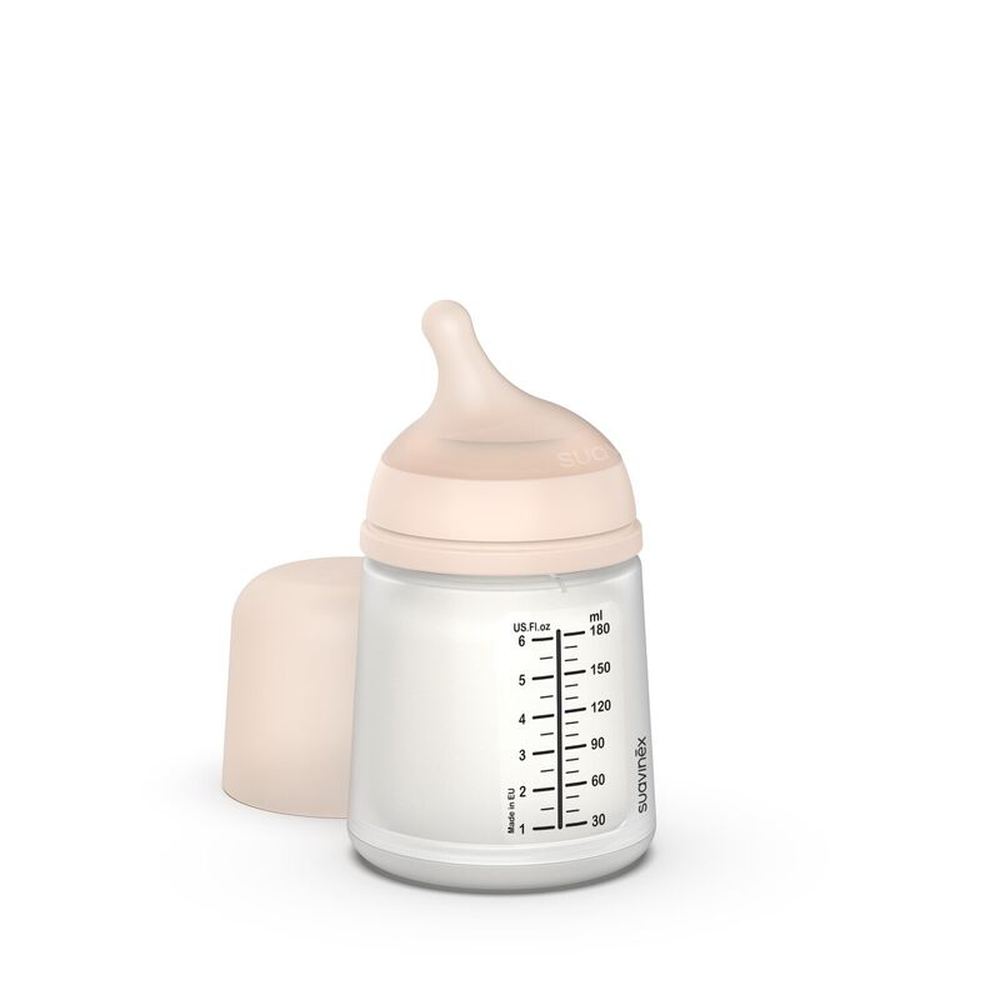 Suavinex - Anti-Koliek Zero.Zero Zuigfles - Langzaam Stromend S - 180ml - +0m - Sand