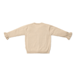 Little Dutch Gebreide Cardigan - Sand Met Bloemetjes