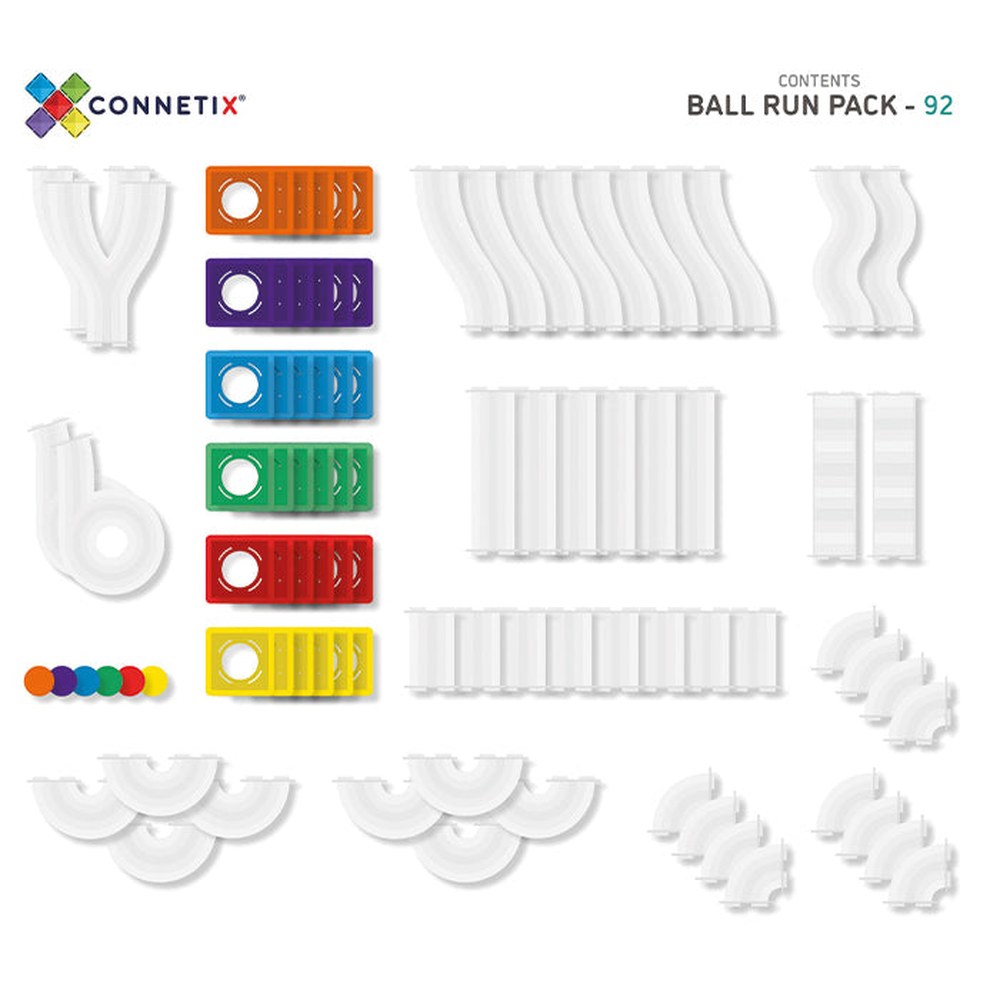Connetix Rainbow Ball Run Pack | 92 Onderdelen