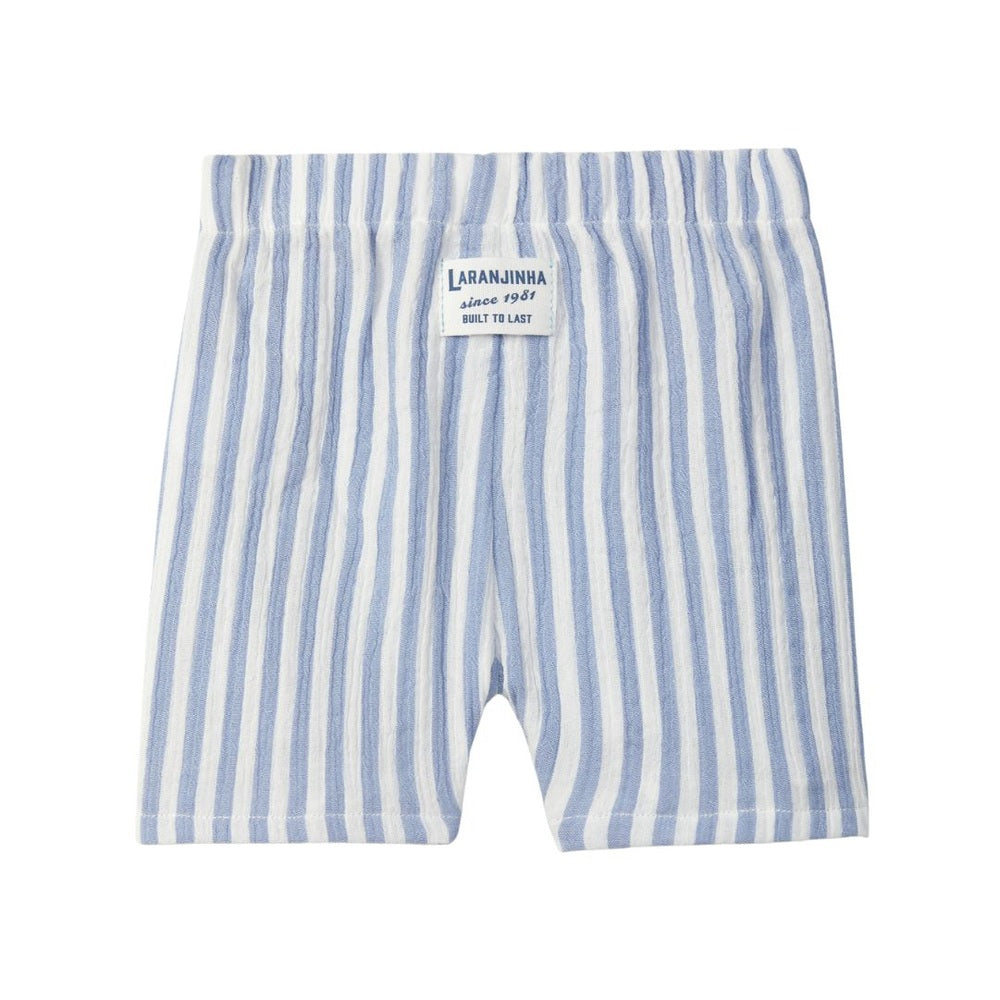 Laranjinha Gestreepte Zomer Shorts Voor Kinderen - Medium Blue